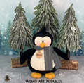 Honey and Me Percy the Penguin plush with posable wings and striped scarf