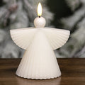 6" Ivory Angel LED Timer Candle