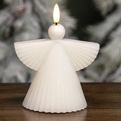 6" Ivory Angel LED Timer Candle