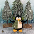 Honey and Me Parker the Penguin plush with posable wings and plaid scarf